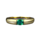 925 Sterling Silver Green Zircon Inlaid Ring