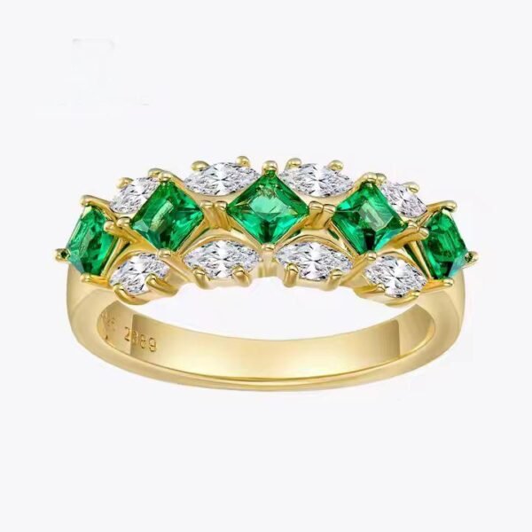 Elegant Green Gemstone Ring for Women