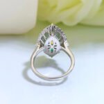 Elegant S925 Sterling Silver Marquise-Cut Yellow Zircon Ring