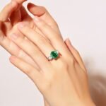 Exquisite 925 Sterling Silver Emerald Ring (1)